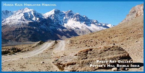 Indian Himalayan state Himachal Pardesh. Hansa Kaza.. Way to spiti